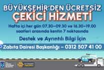 BÜYÜKŞEHİR BELEDİYESİ’NDEN ÇEKİCİ HİZMETİ