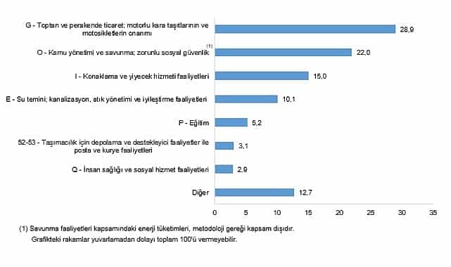 hizmet ticaret sektoru nihai enerji tuketim istatistikleri 2024