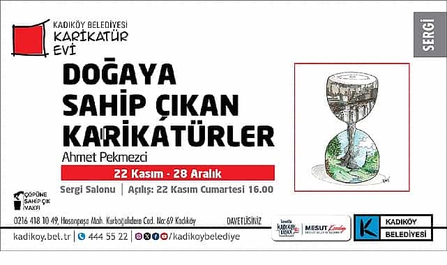 kadikoyde dogaya sahip cikan karikaturler sergisi