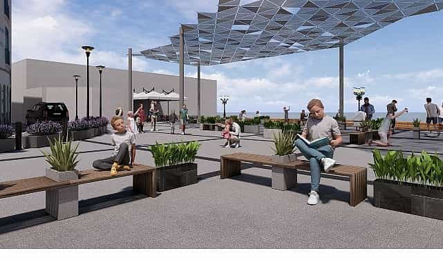 baskan mesut ergin ayvalikin denize acilan yeni meydanini kentimize kazandiriyoruz