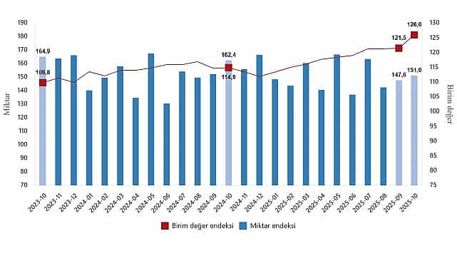 dis ticaret endeksleri ekim 2025