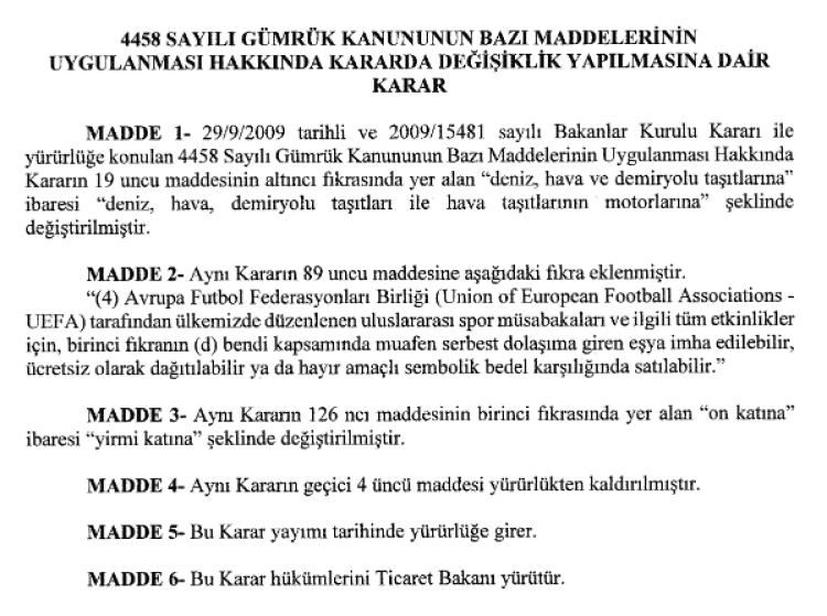 Uçak Motorlarına Gümrükte Yeni Düzenleme