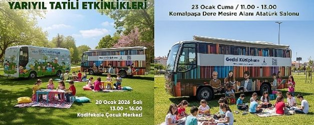 gezici kutuphane tatilde yollara cikiyor