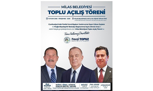 milas belediyesi toplu acilis toreni gerceklestirecek