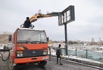 nevsehirde sahipsiz totem ve levhalar kaldiriliyor